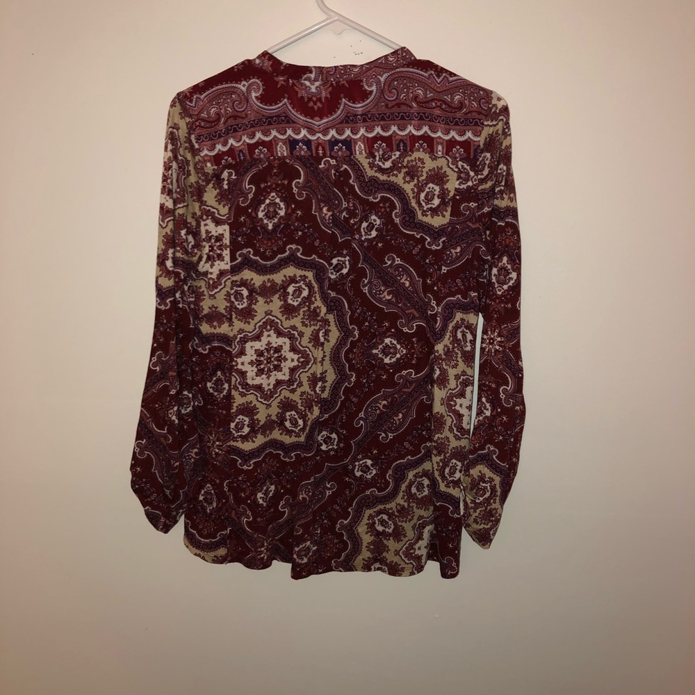 Tiny Anthro Printed Sequin Trim Top - image 5